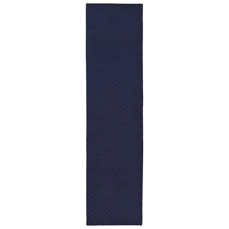 Garland Rug Town Square Solid Area Rug, Blue, 8X10 Ft