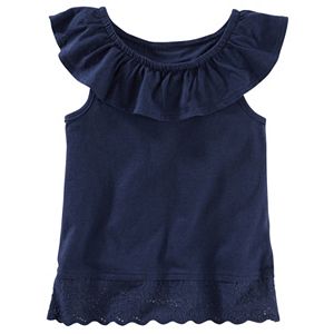 Girls 4-8 Carter's Eyelet-Hem Tank Top