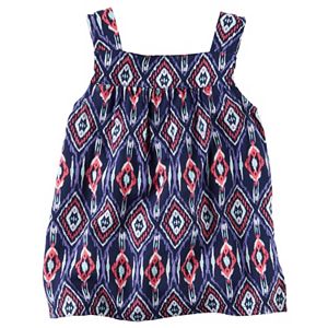 Girls 4-8 Carter's Print Shirred Tank Top
