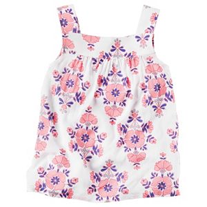 Girls 4-8 Carter's Print Shirred Tank Top