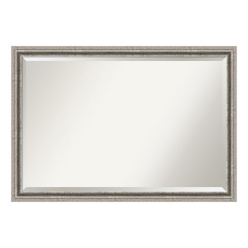 Amanti Art Silver Pewter Finish Wall Mirror
