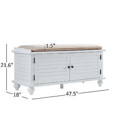 HomeVance Kiely Storage Bench & Cushion 2-piece Set