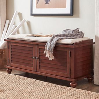 HomeVance Kiely Storage Bench & Cushion 2 pc Set