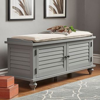 HomeVance Kiely Storage Bench & Cushion 2 pc Set