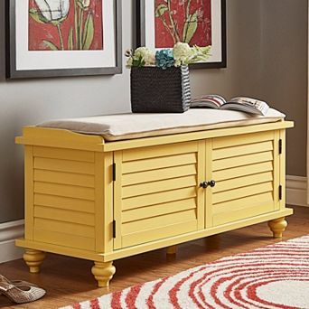 HomeVance Kiely Storage Bench & Cushion 2 pc Set