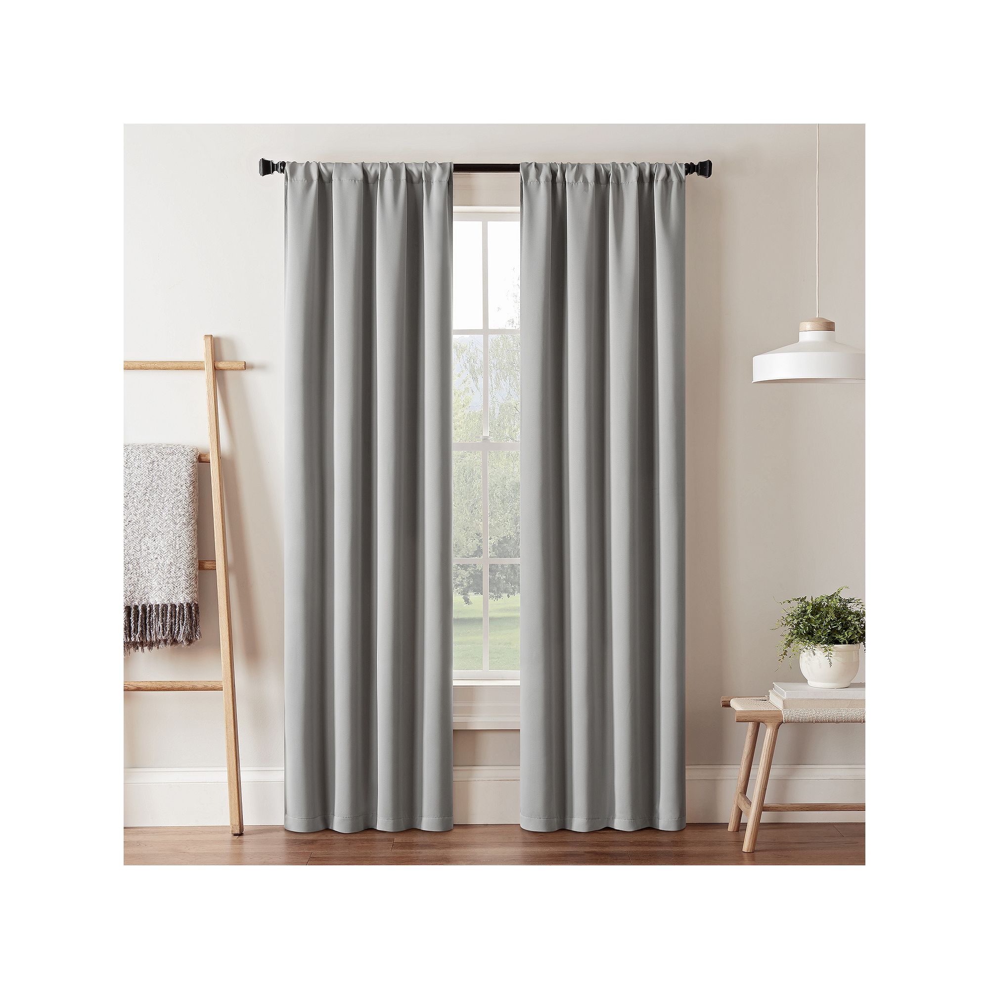 eclipse Darrell 1-Panel Blackout Curtain, Gray