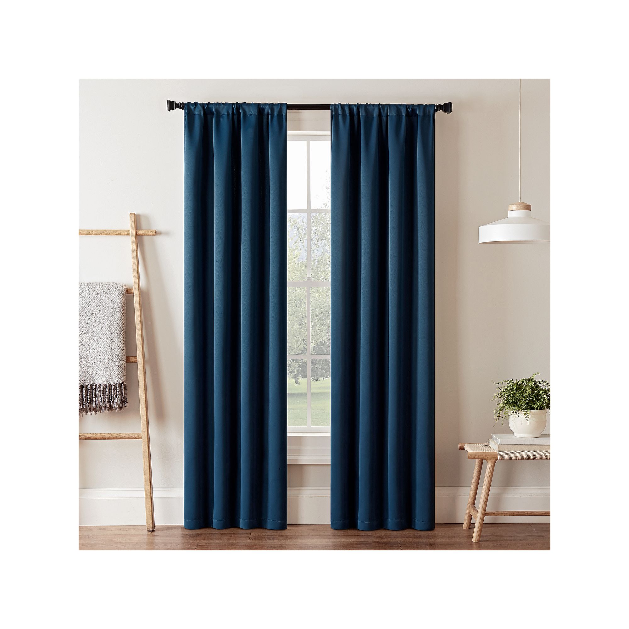 eclipse Darrell 1-Panel Blackout Curtain, Blue