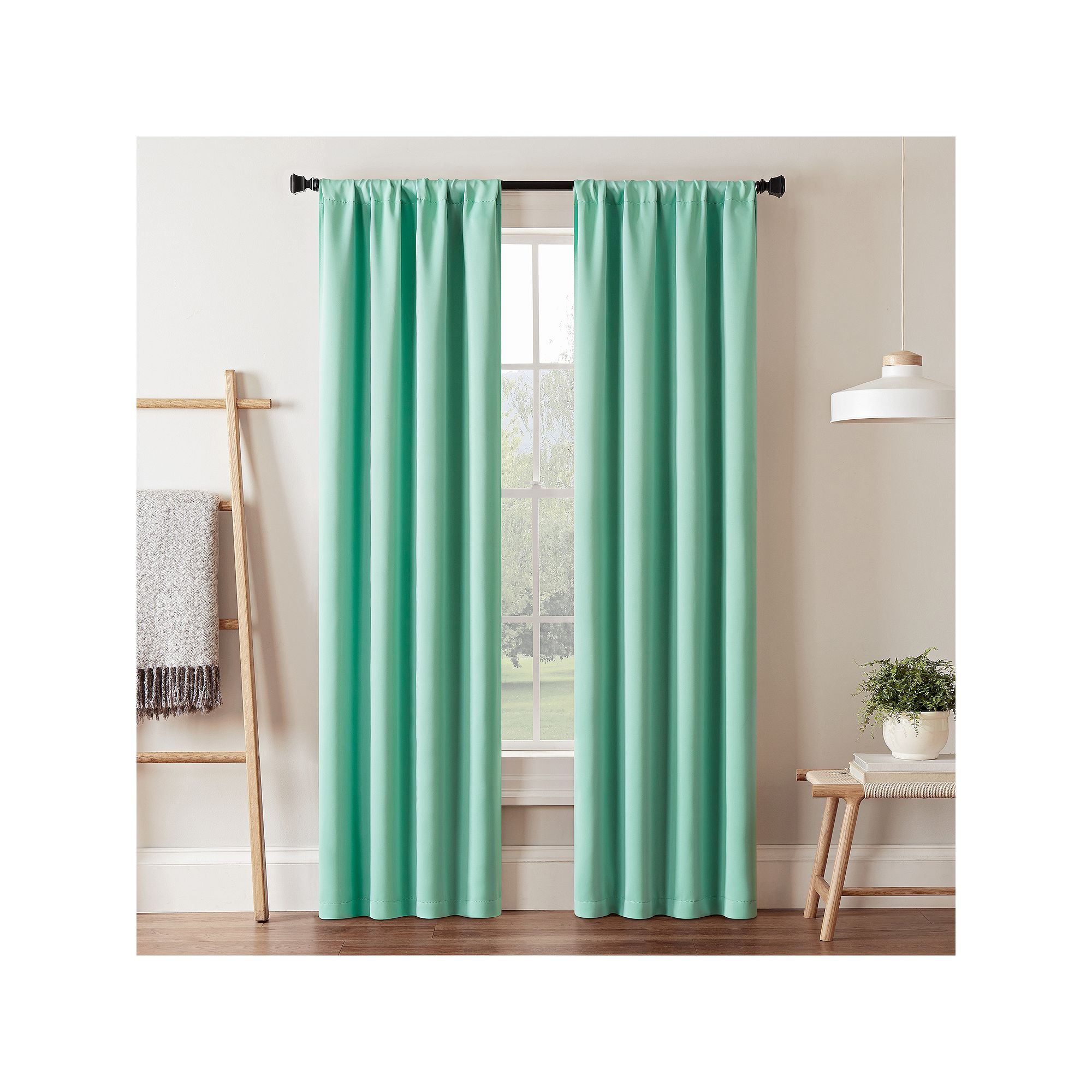 eclipse Darrell 1-Panel Blackout Curtain, Green