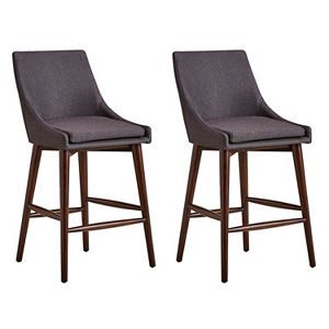 HomeVance Mid-Century Counter Stool 2-piece Set