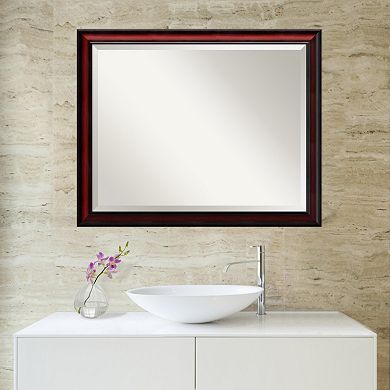 Amanti Art Rubino Cherry Finish Wall Mirror
