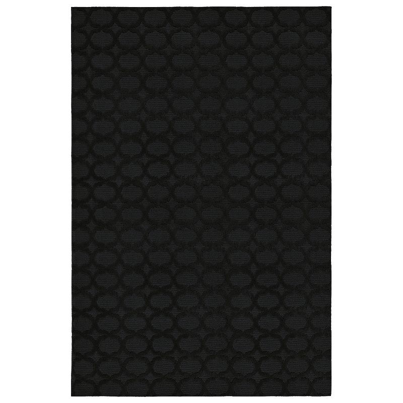 Garland Rug Sparta Trellis Rug, Black, 7.5X9.5 Ft