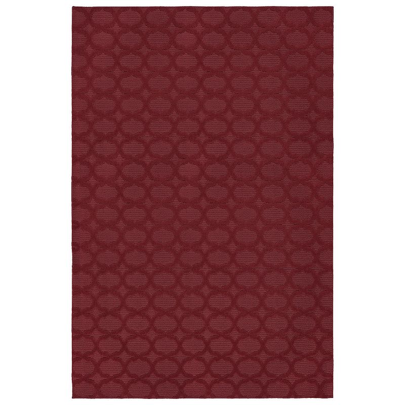 Garland Rug Sparta Polypropylene Chili Red Indoor Area Rug  4  x 6