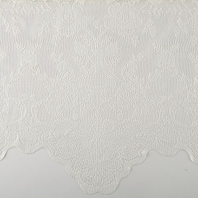 No918 Alison Light Filtering Lace Sheer Kitchen Tier Pair