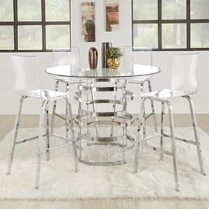 HomeVance Aralia Counter Height Dining Table & Chair 5-piece Set!