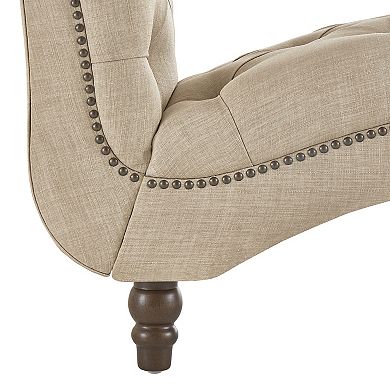HomeVance Tufted Chaise Lounge Chair & Pillow 2-piece Set