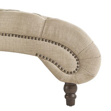 HomeVance Tufted Chaise Lounge Chair & Pillow 2-piece Set