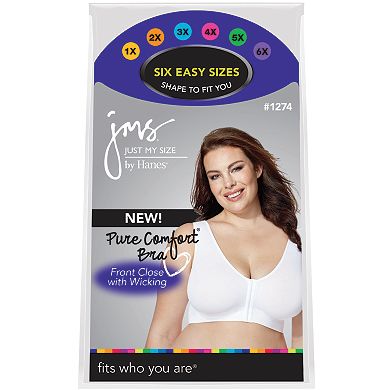 Just My Size Bras: 2-pack Pure Comfort Full-Figure Front Closure Bra MJ127P