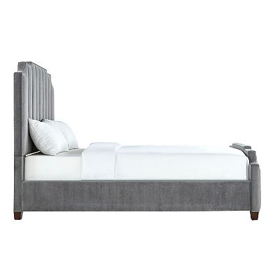 HomeVance Adalee Upholstered Velvet Bed