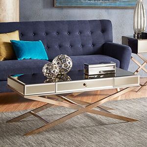 HomeVance Eleos Mirrored Coffee Table