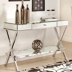 HomeVance Juliana Mirrored TV Stand