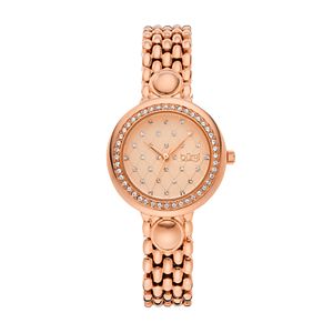 burgi Women's Diamond & Crystal Quilted Watch