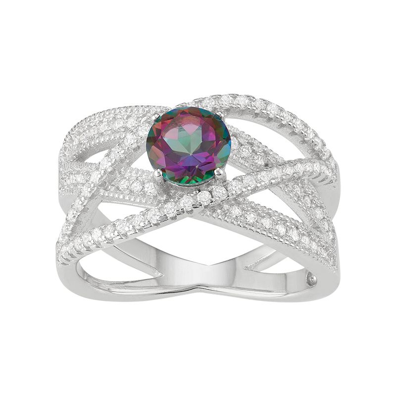 52912742 Sterling Silver Mystic Fire Topaz & Cubic Zirconia sku 52912742