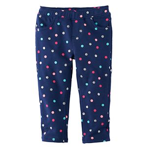 Baby Girl Jumping Beans® Print Glitter Leggings