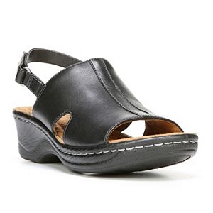 NaturalSoul by naturalizer Seleste Women's Leather Wedge Sandals