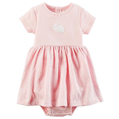 Baby Girl Carter's Bunny Dress & Heart Cardigan Set