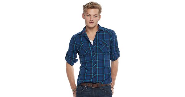 rock and republic plaid shirt