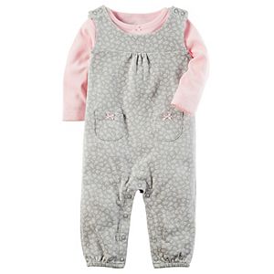 Baby Girl Carter's Tee & Floral Coverall Set