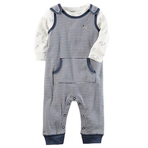 Baby Boy Carter's Tee & Striped Coverall Set