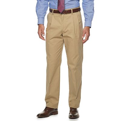 Men's Croft & Barrow Relaxed-Fit Easy-Care Stretch Pleated Casual Pants