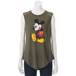 Disney's Mickey Mouse Juniors' Crochet Back Graphic Tank