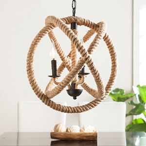 Maybrook 3-Light Rope Orb Pendant Lamp