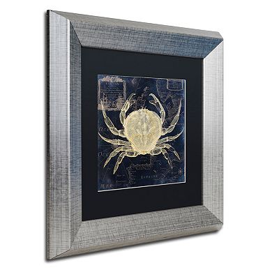 Trademark Fine Art Maritime Blues III Silver Finish Framed Wall Art