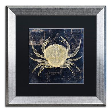 Trademark Fine Art Maritime Blues III Silver Finish Framed Wall Art