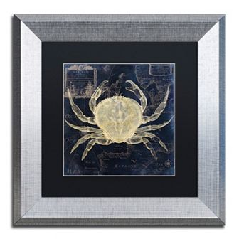 Trademark Fine Art Maritime Blues III Silver Finish Framed Wall Art