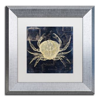 Trademark Fine Art Maritime Blues III Silver Finish Framed Wall Art