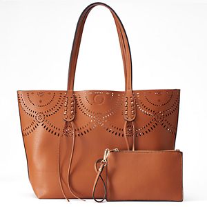 Mellow World Brooklyn Reversible Perforated Tote with Pouch