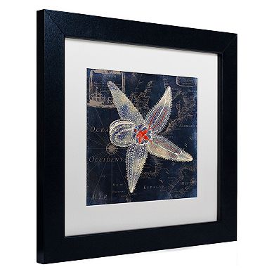 Trademark Fine Art Maritime Blues IV Black Framed Wall Art