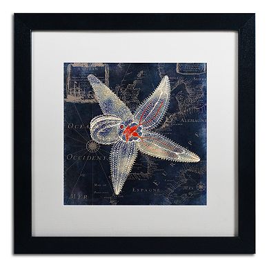 Trademark Fine Art Maritime Blues IV Black Framed Wall Art