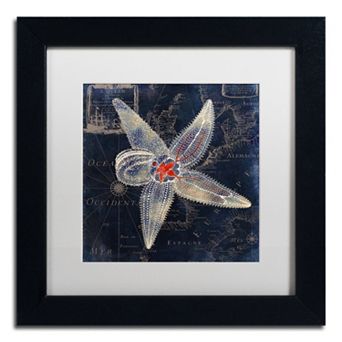 Trademark Fine Art Maritime Blues IV Black Framed Wall Art