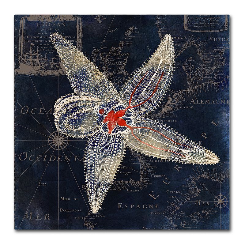 Trademark Fine Art Maritime Blues IV Canvas Wall Art