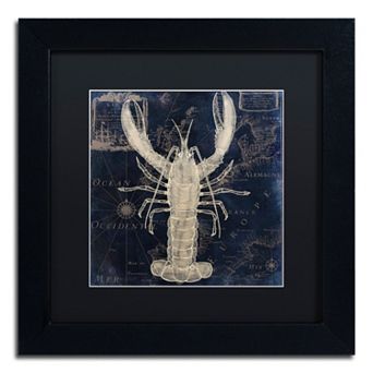 Trademark Fine Art Maritime Blues II Black Framed Wall Art