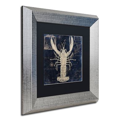 Trademark Fine Art Maritime Blues II Silver Finish Framed Wall Art