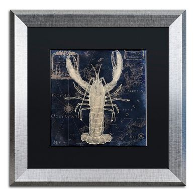 Trademark Fine Art Maritime Blues II Silver Finish Framed Wall Art