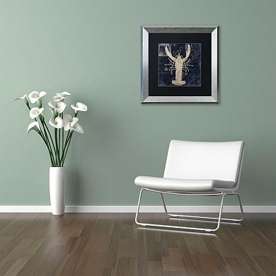 Trademark Fine Art Maritime Blues II Silver Finish Framed Wall Art