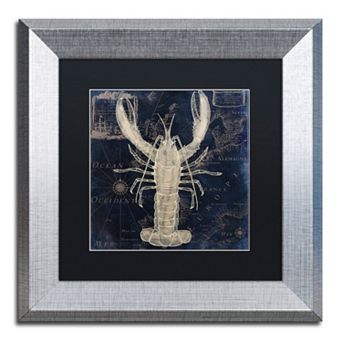 Trademark Fine Art Maritime Blues II Silver Finish Framed Wall Art