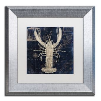 Trademark Fine Art Maritime Blues II Silver Finish Framed Wall Art